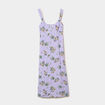 Robe longue &eacute;vas&eacute;e col coeur Bridgerton violet clair femme