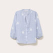 Blouse col tunisien blanc femme