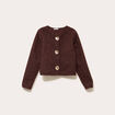 Veste effet polaire marron clair femme
