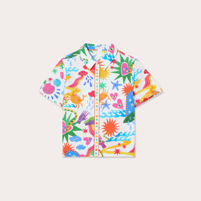 Chemise manches courtes blanc femme