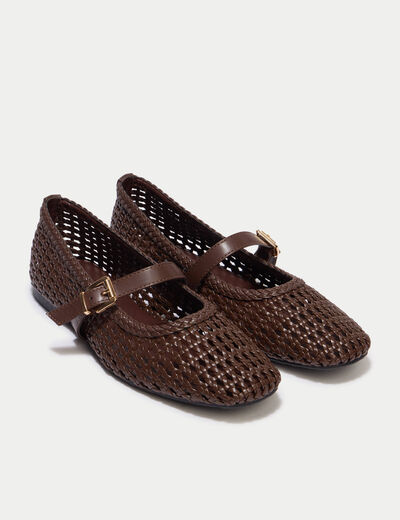 Ballerines marron femme