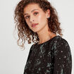 Robe droite détail noeud dos noir femme