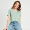 T-shirt manches courtes vert clair femme