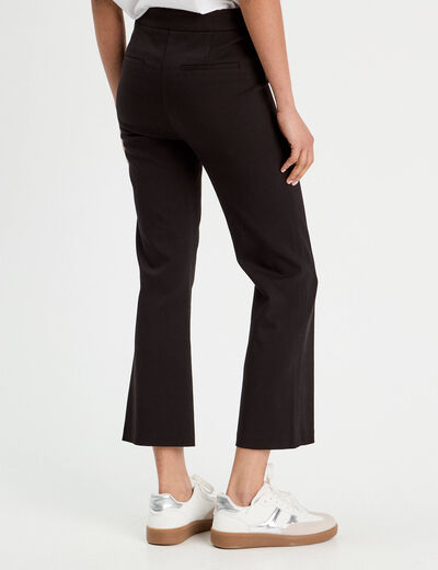 Pantalon large fluide noir femme