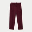 Pantalon jogging velours bordeaux femme