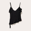 Débardeur asymétrique noir femme