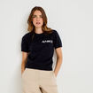 Pull ample manches courtes bleu marine femme
