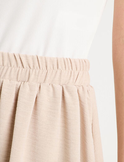 Robe évasée effet 2-en-1 ecru femme