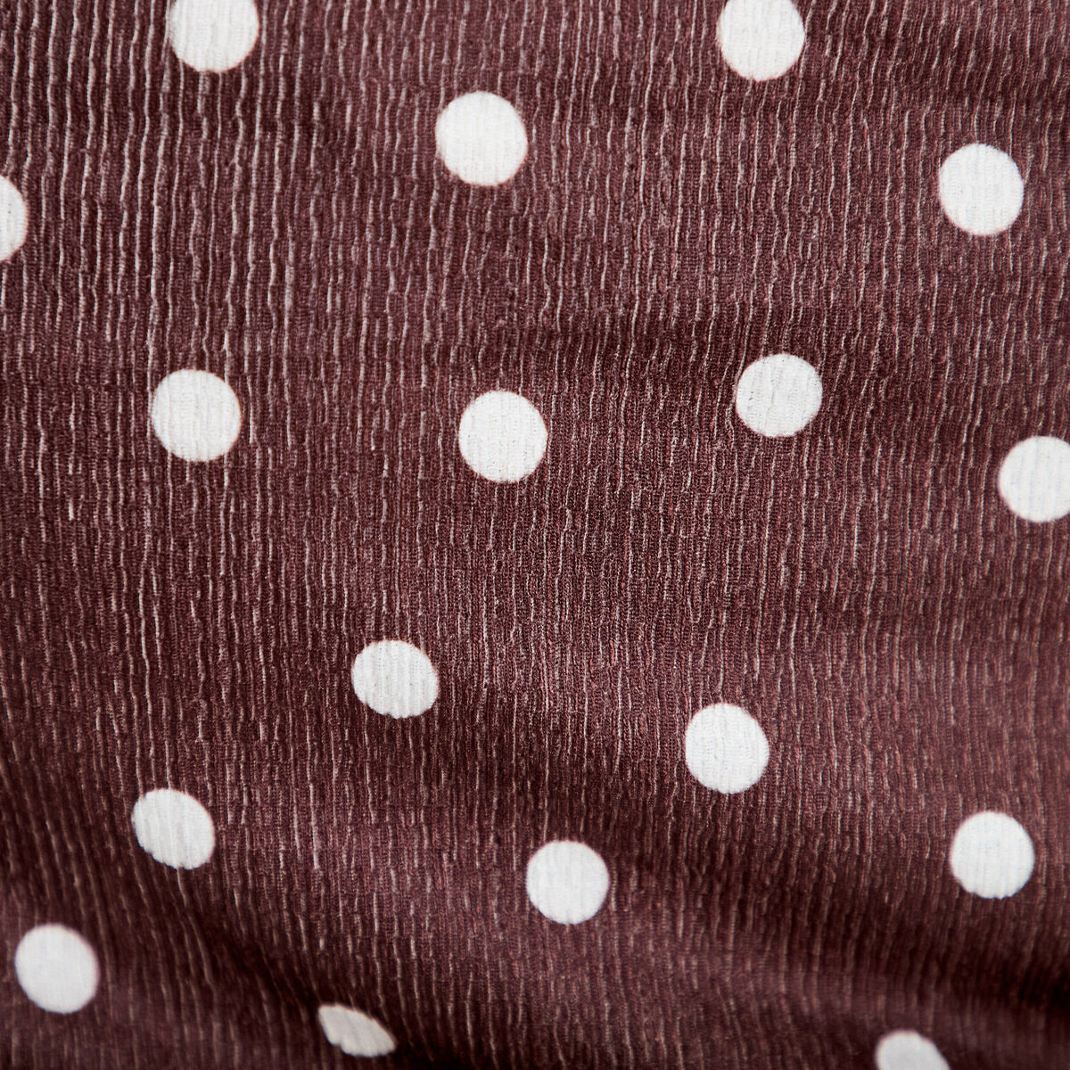 Top pliss&eacute; col bardot sans manches marron femme