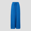Pantalon large fluide bleu roi femme
