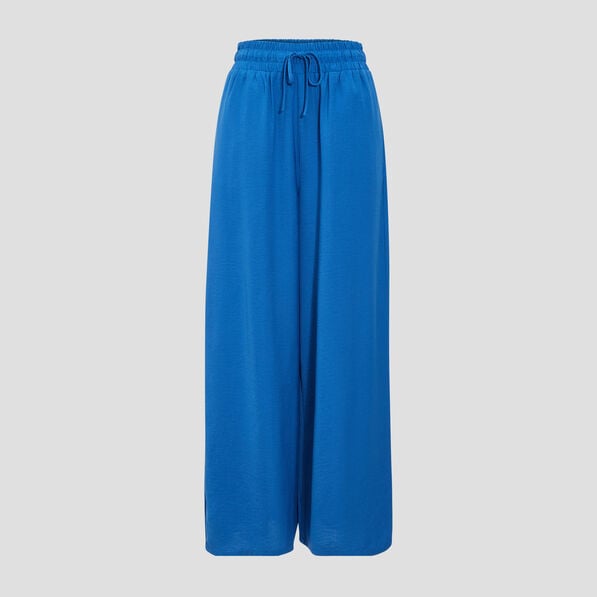 pantalon large fluide bleu roi femme Pantalon large fluide bleu roi femme