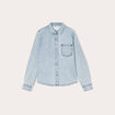Chemise en jean avec clous denim bleach femme