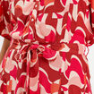 Robe chemise évasée fluide rose femme