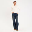 Gilet ajust&eacute; manches longues duveteux ivoire femme