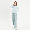 Pull col montant bleu pastel femme