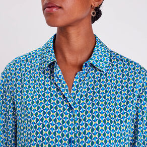chemise manches longues satin bleu femme Chemise manches longues satin bleu femme