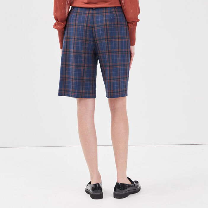 Bermuda droit bleu clair femme