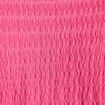 Blouse pliss&eacute;e col v manches courtes rose fushia femme