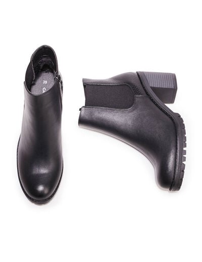 Bottines chelsea à talons noir femme
