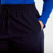 Pantalon large taille standard bleu marine femme
