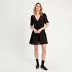 Robe évasée avec noeuds noir femme