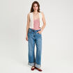 Body avec dentelle vieux rose femme