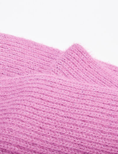 Écharpe fils métallisés violet femme