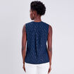 Blouse sans manches bleu marine femme