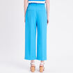 Pantalon city large bleu femme