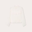 Blouse volants ecru femme