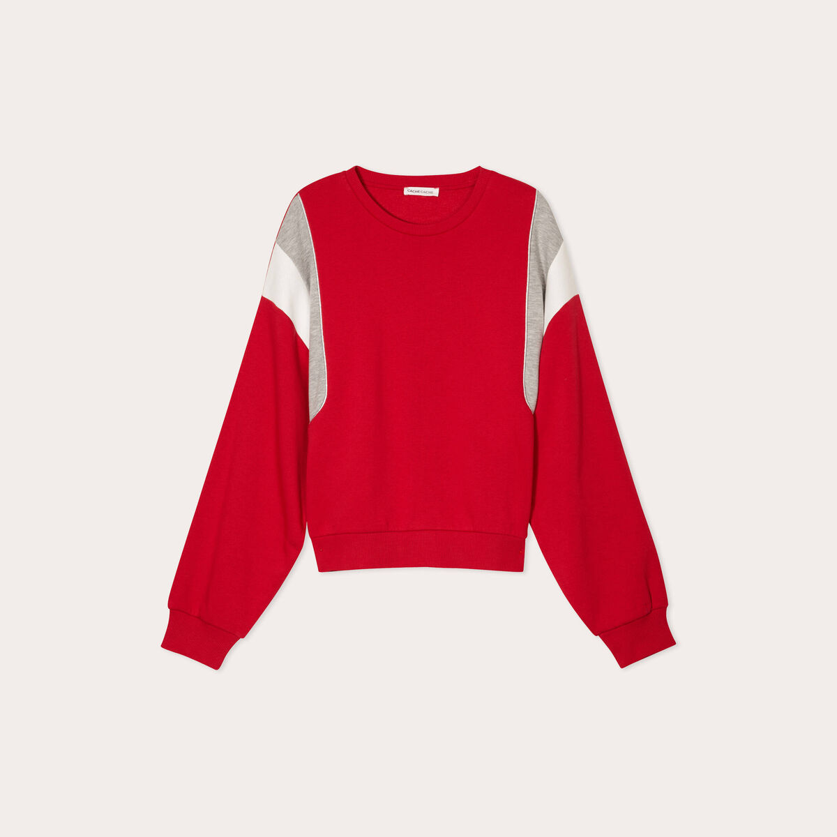 Sweat manches longues rouge femme