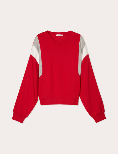 Sweat manches longues rouge femme