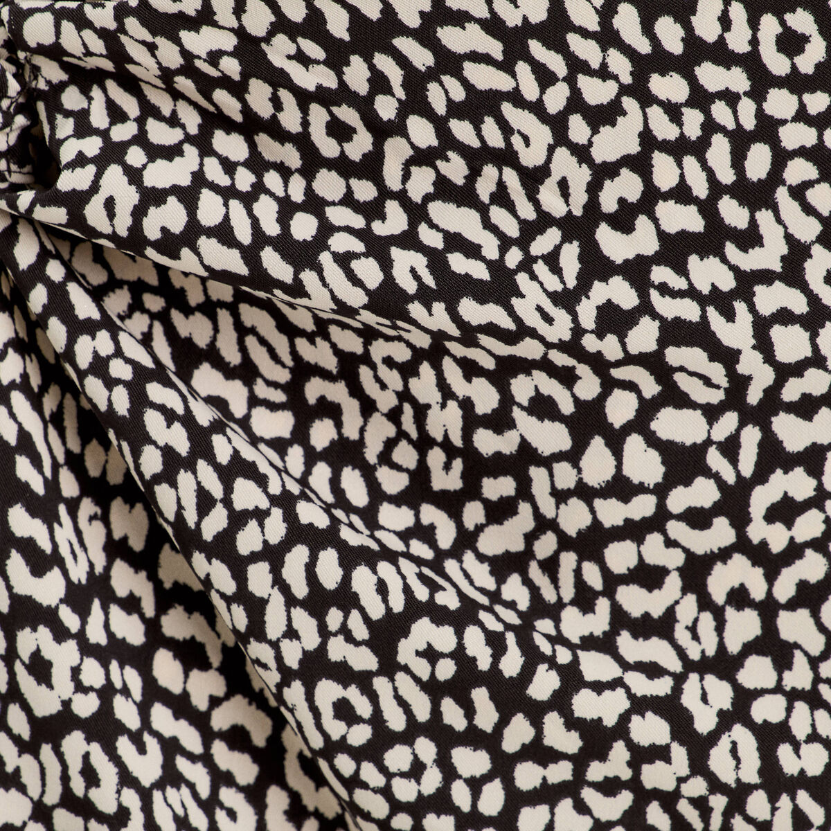 Jupe-short droite effet noué noir femme