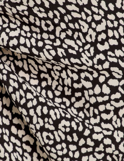 Jupe-short droite effet noué noir femme