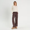 Pantalon large bordeaux femme