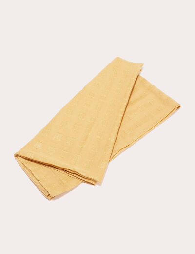 Foulard fils métallisés couleur or femme