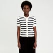 Gilet manches courtes blanc femme