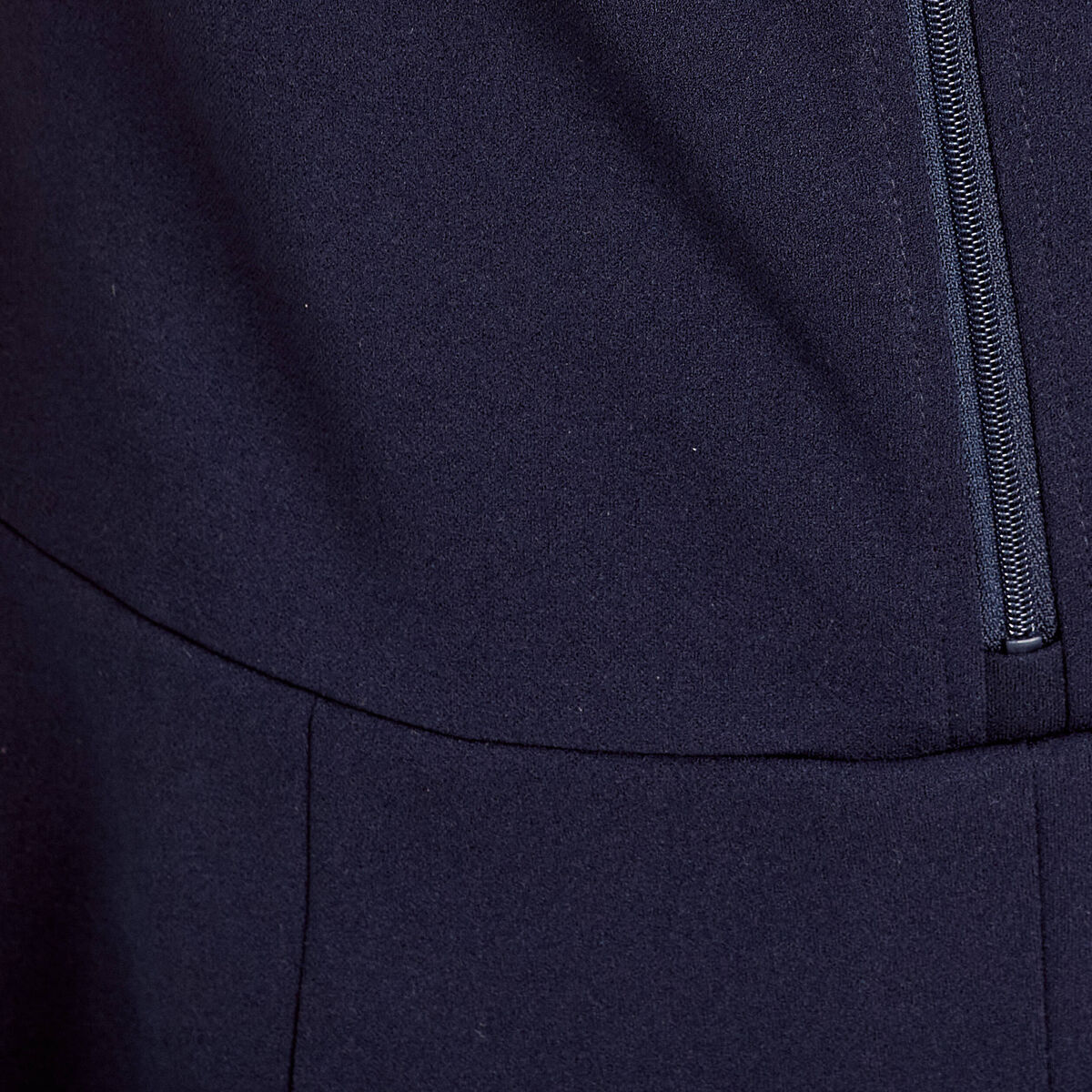 Robe trap&egrave;ze sans manches bleu marine femme