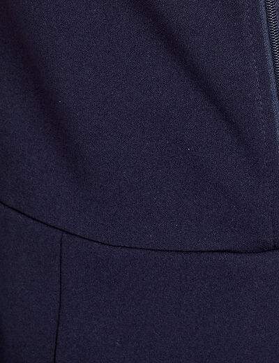 Robe trapèze sans manches bleu marine femme