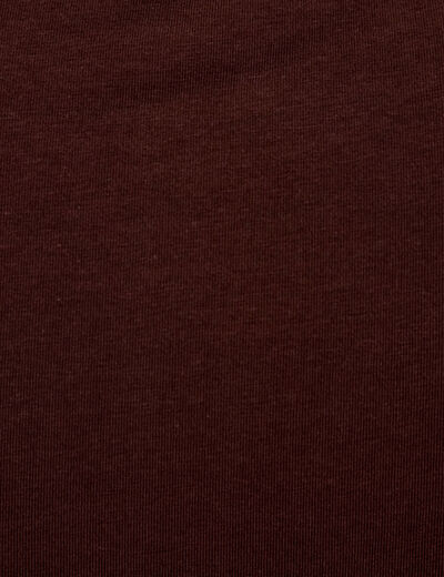 T-shirt ajust&eacute; col rond manches courtes marron fonc&eacute; femme