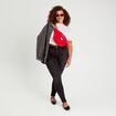 Jeans skinny taille haute denim noir femme
