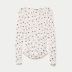 Top dentelle pliss&eacute; col bateau blanc femme