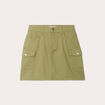Jupe cargo en jean vert kaki femme