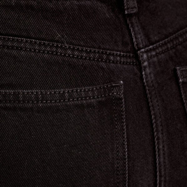 jeans flare poches plaquees denim noir femme Jeans flare poches plaquées denim noir femme