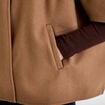 Poncho col am&eacute;ricain beige femme