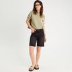 T-shirt manches courtes vert kaki femme