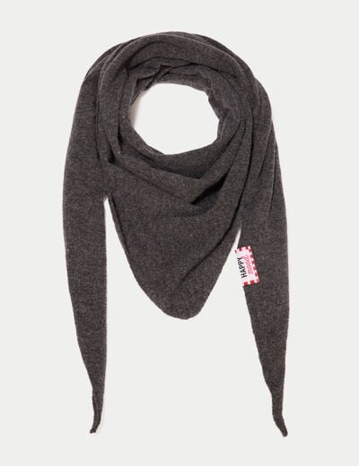 Foulard gris fonc&eacute; femme