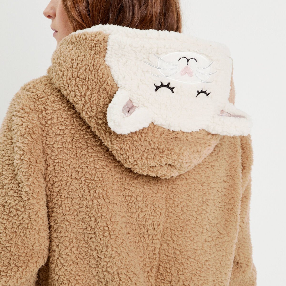 Combinaison pyjama capuche sable femme