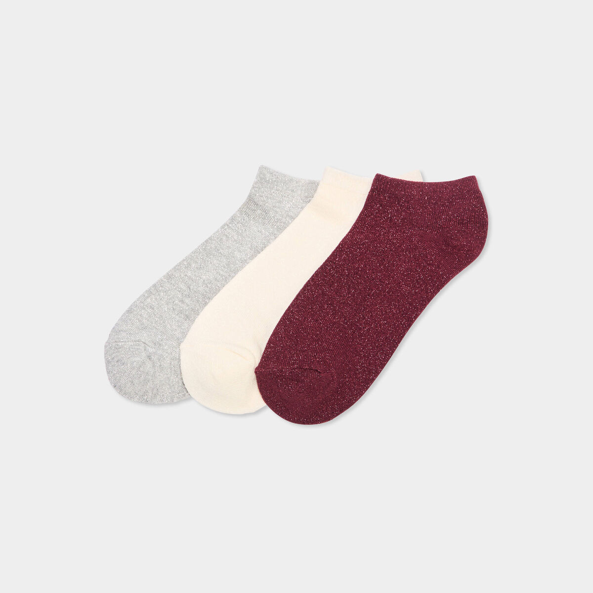 Lot 3 paires chaussettes blanc femme