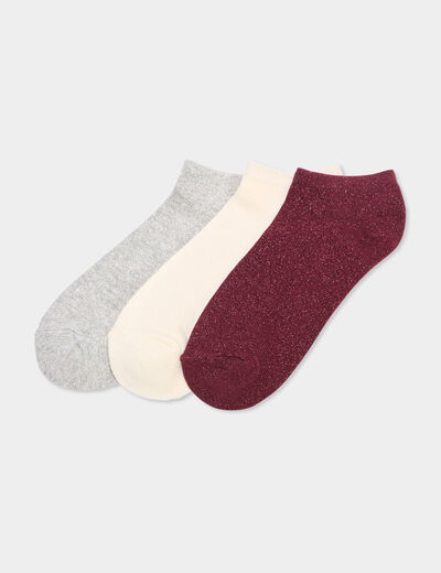 Lot 3 paires chaussettes blanc femme